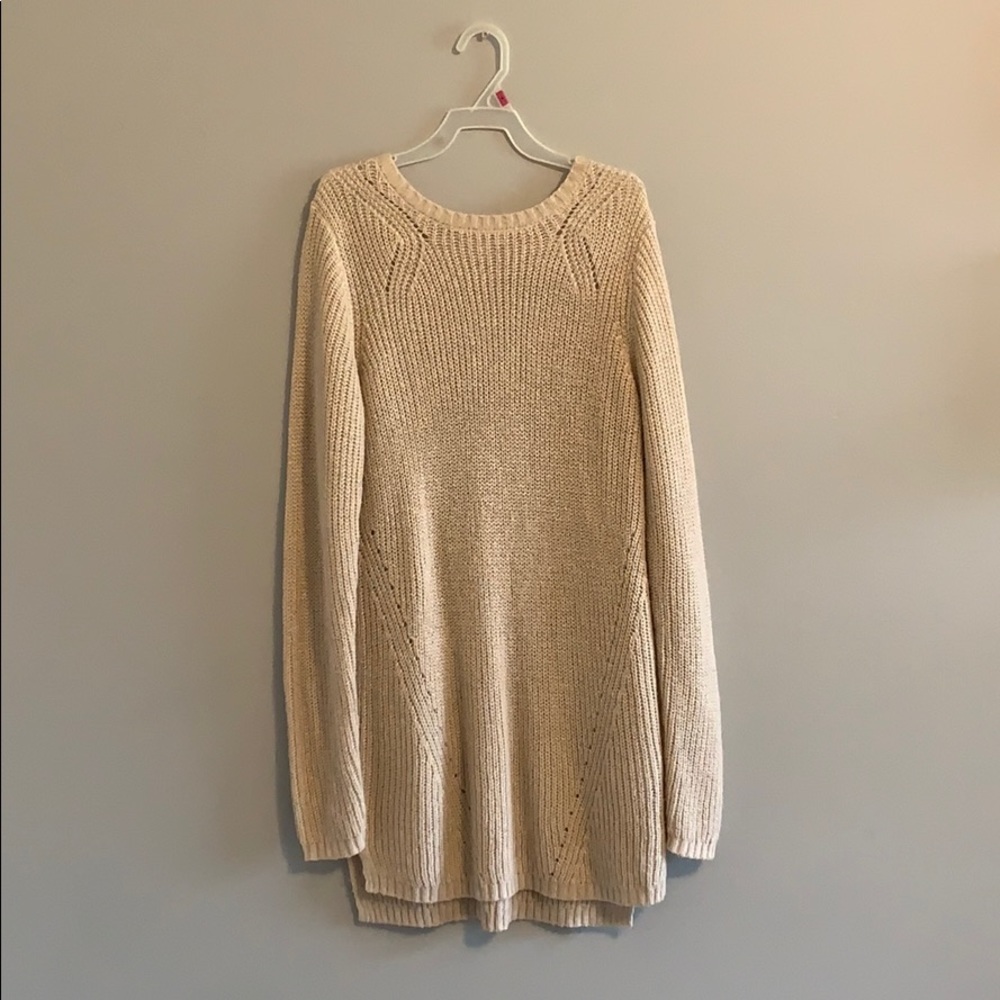 Tan sweater dress